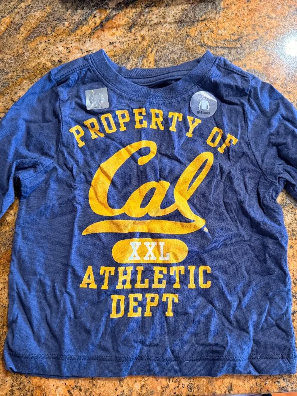 NWT Cal Berkeley Golden Bears Baby Long Sleeve Shirt 18-24 Months